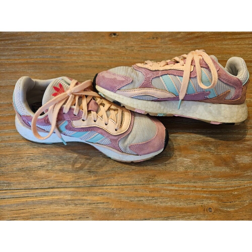 Adidas Pink/Blue/White, Tresc Run J Size 7 SHW675001
